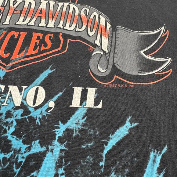 Vintage Harley Davidson Shirt XL Strong Survive Bear Single Stitch Allover Print - Picture 5 of 6